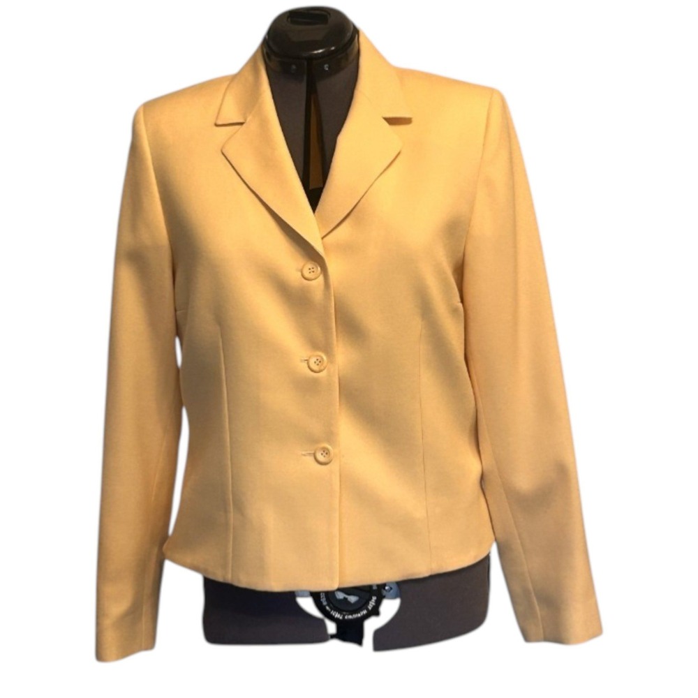 Pendleton Jacket Blazer Virgin Wool Yellow Academia Classic Minimalist Sz 6